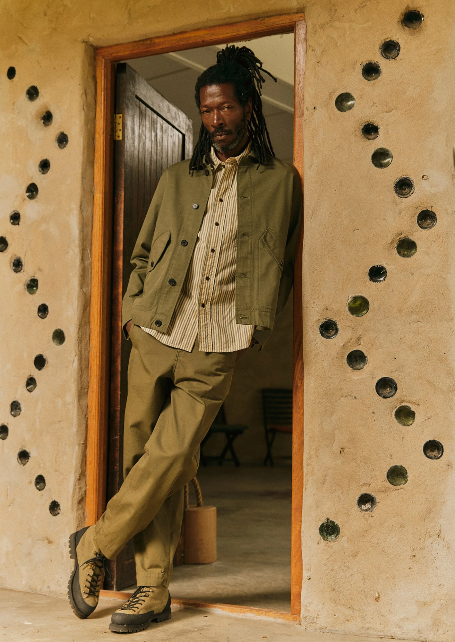 Garment Dyed Organic Cotton Coach Jacket | Artichoke 5 Garment Dyed Organic Cotton Coach Jacket | Artichoke - Image 3