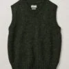 Donegal Wool Knitted Tank | Khaki -Falke Store MKNTW03 khaki 0
