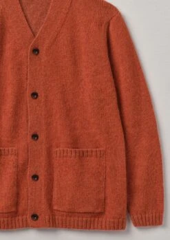 High V-Neck Cardigan | Tomato Red -Falke Store MKNTW06 12