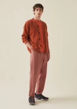 High V-Neck Cardigan | Tomato Red -Falke Store MKNTW06 7