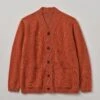 High V-Neck Cardigan | Tomato Red -Falke Store MKNTW06 tomatored 0