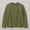 Stripe Donegal Wool Sweater | Green Multi -Falke Store MKNTW08 greenmulti 0