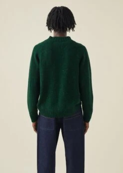 Flecky Wool Cashmere Seamless Sweater | Emerald -Falke Store MKNTW15 4