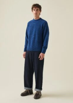 Flecky Wool Cashmere Seamless Sweater | Indigo -Falke Store MKNTW15 6