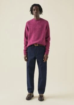 Crew Neck Wool Sweater | Berry -Falke Store MKNTW16 2