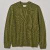 Crew Neck Wool Cashmere Sweater | Woodland Green -Falke Store MKNTW17 woodlandgreen 0