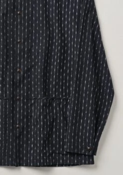 Cotton Ikat Lounge Shirt | Slate/Ecru -Falke Store MLTTW03 6