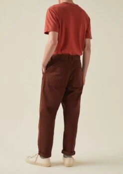 Norv Garment Dyed Tapered Trousers | Brown Ochre 11 Norv Garment Dyed Tapered Trousers | Brown Ochre -Falke Store MTRTW03 4