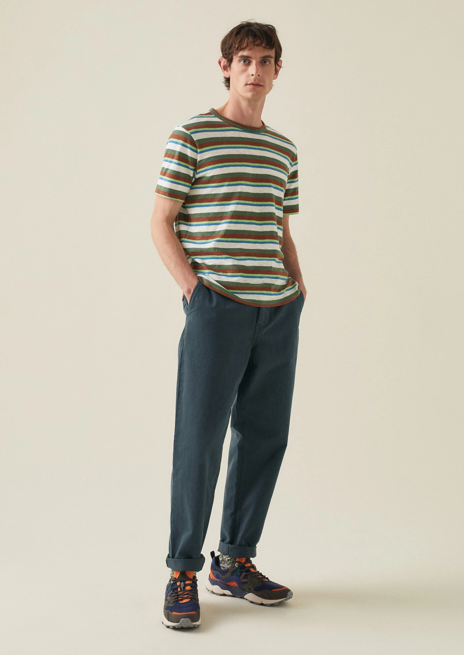 Norv Garment Dyed Tapered Trousers | Slate 5 Norv Garment Dyed Tapered Trousers | Slate - Image 3