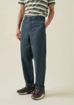 Norv Garment Dyed Tapered Trousers | Slate 11 Norv Garment Dyed Tapered Trousers | Slate -Falke Store MTRTW03 7