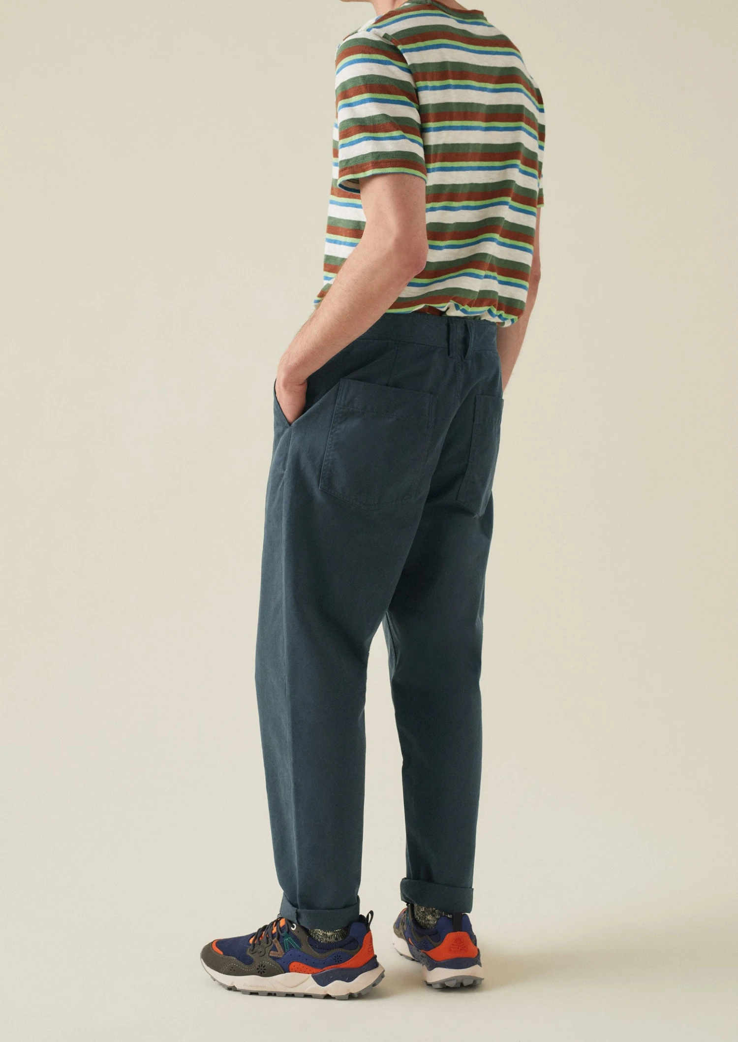 Norv Garment Dyed Tapered Trousers | Slate 7 Norv Garment Dyed Tapered Trousers | Slate - Image 5