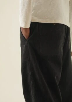 Rory Organic Cotton Cord Straight Leg Trousers | Brown Slate -Falke Store MTRTW07 3