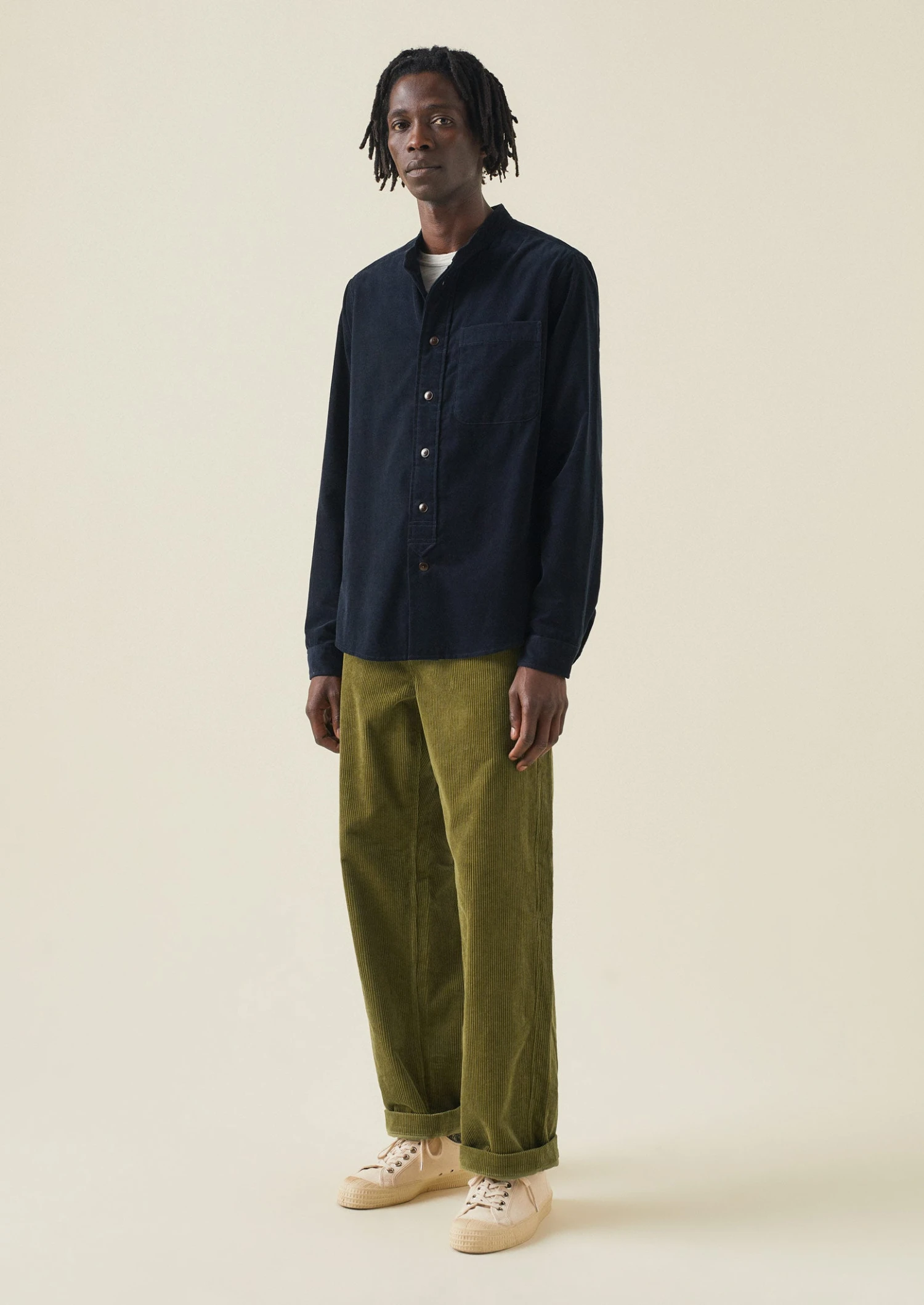 Rory Organic Cotton Cord Straight Leg Trousers | Woodland Green 4 Rory Organic Cotton Cord Straight Leg Trousers | Woodland Green - Image 2