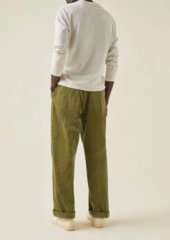 Rory Organic Cotton Cord Straight Leg Trousers | Woodland Green 12 Rory Organic Cotton Cord Straight Leg Trousers | Woodland Green -Falke Store MTRTW07 8
