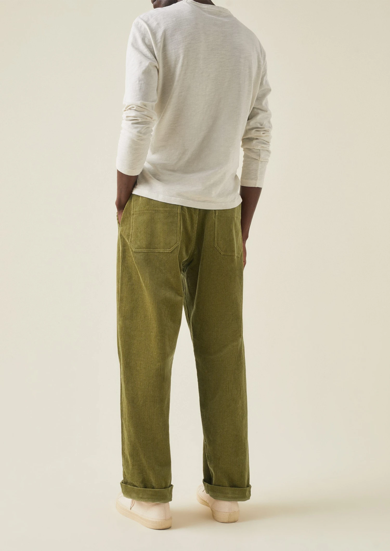 Rory Organic Cotton Cord Straight Leg Trousers | Woodland Green 7 Rory Organic Cotton Cord Straight Leg Trousers | Woodland Green - Image 5