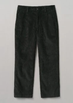 Rory Organic Cotton Cord Straight Leg Trousers | Brown Slate