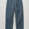 Organic Cord Drawstring Trousers | Storm Blue