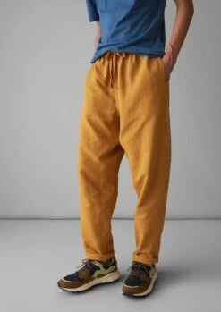 Alfie Garment Dyed Herringbone Trousers | Mustard 11 Alfie Garment Dyed Herringbone Trousers | Mustard -Falke Store MTRUS03 3