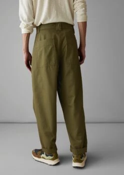 Garment Dyed Organic Cotton Tapered Trousers | Artichoke 13 Garment Dyed Organic Cotton Tapered Trousers | Artichoke -Falke Store MTRUS23 12