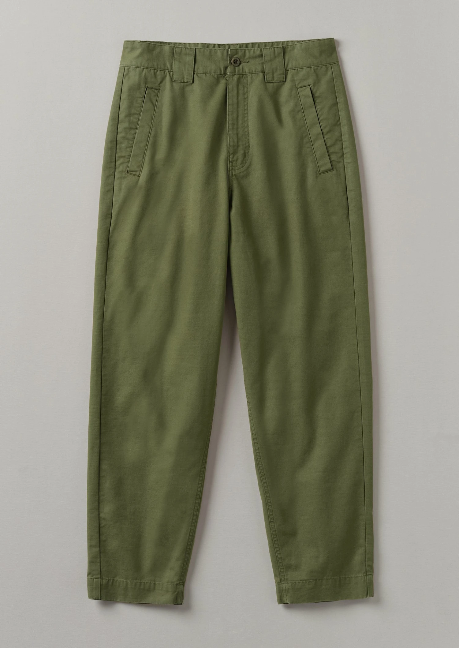 Garment Dyed Organic Cotton Tapered Trousers | Artichoke 3 Garment Dyed Organic Cotton Tapered Trousers | Artichoke