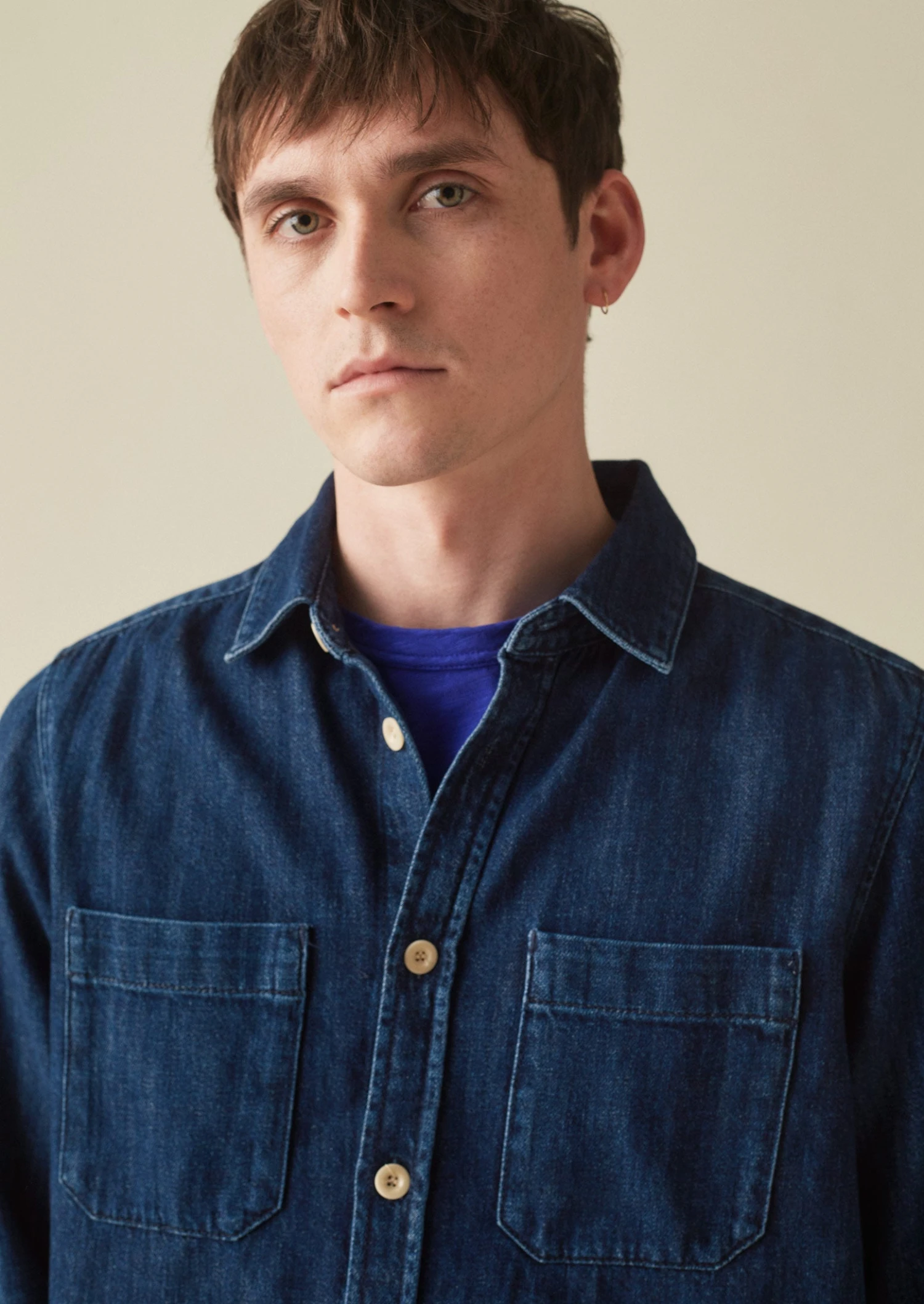 Patch Pocket Denim Shirt | Indigo 6 Patch Pocket Denim Shirt | Indigo - Image 4