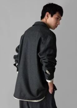 Wool Cashmere Overshirt | Navy -Falke Store MWTTW16 6