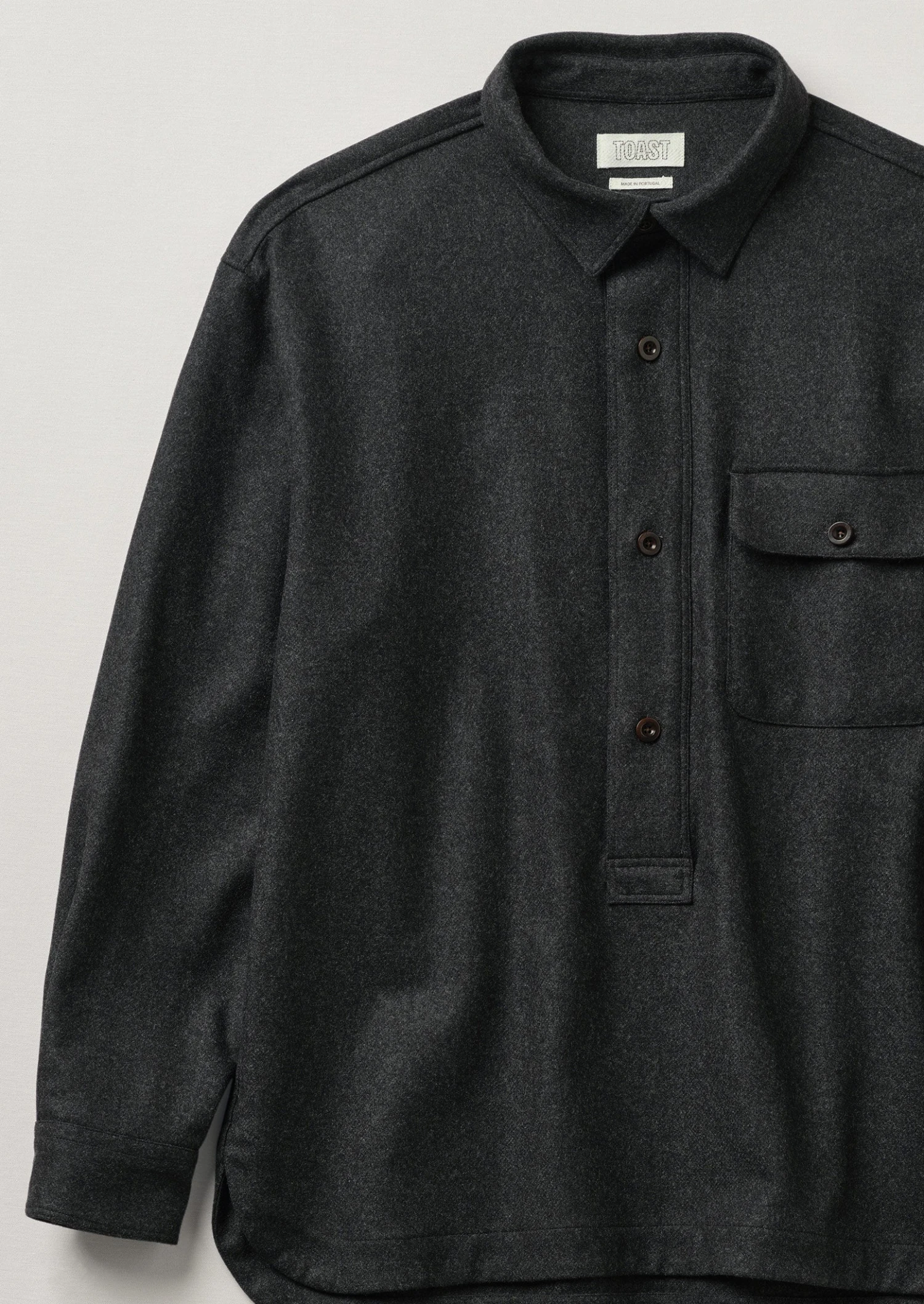 Wool Cashmere Overshirt | Charcoal 7 Wool Cashmere Overshirt | Charcoal - Image 5