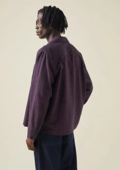 Houndstooth Check Wool Cotton Shirt | Dark Berry 12 Houndstooth Check Wool Cotton Shirt | Dark Berry -Falke Store MWTTW18 4