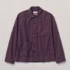 Houndstooth Check Wool Cotton Shirt | Dark Berry -Falke Store MWTTW18 darkberry 0