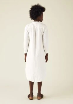 Bea Soft Double Cotton Nightshirt | Parchment -Falke Store NNITS16 3