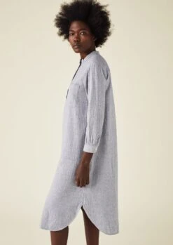 Bea Soft Double Cotton Nightshirt | Grey Melange -Falke Store NNITS16 5