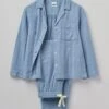 Mia Soft Double Cotton Pyjamas | Chambray 2 Mia Soft Double Cotton Pyjamas | Chambray -Falke Store NPJTS09 chambray