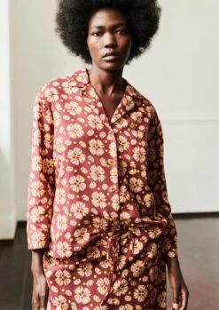 Tulip Print Cotton Flannel Pyjamas | Root -Falke Store NPJTW07 2