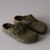 Birkenstock Sheepskin Boston Slippers | Thyme -Falke Store NSLTW04 thyme 0