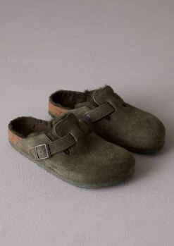 Birkenstock Sheepskin Boston Slippers | Thyme