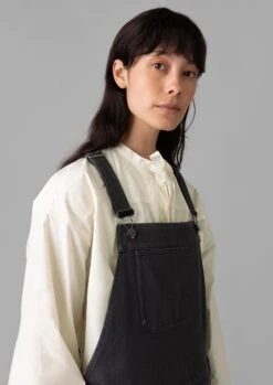 Jessa Denim Dungarees | Black -Falke Store WAOQW04 2