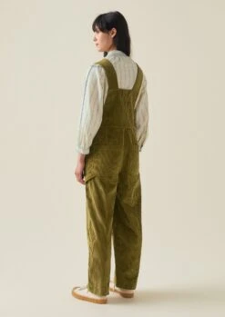 Organic Cotton Cord Dungarees | Woodland Green -Falke Store WAOTW07 4