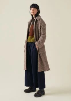 Patch Pocket Twill Coat | Brown/Ecru 12 Patch Pocket Twill Coat | Brown/Ecru -Falke Store WCOTW03 2