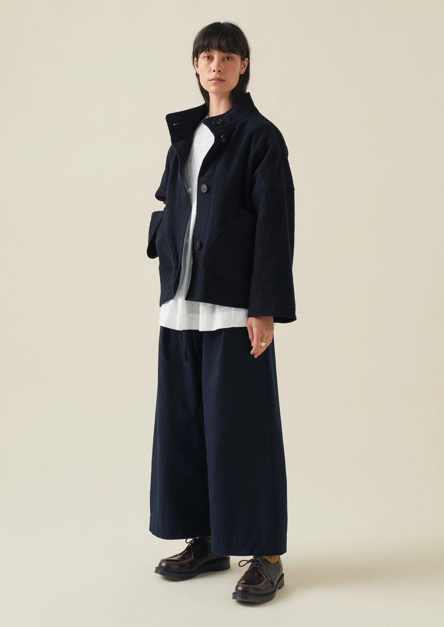 Short A Line Indigo Coat | Indigo 7 Short A Line Indigo Coat | Indigo - Image 5