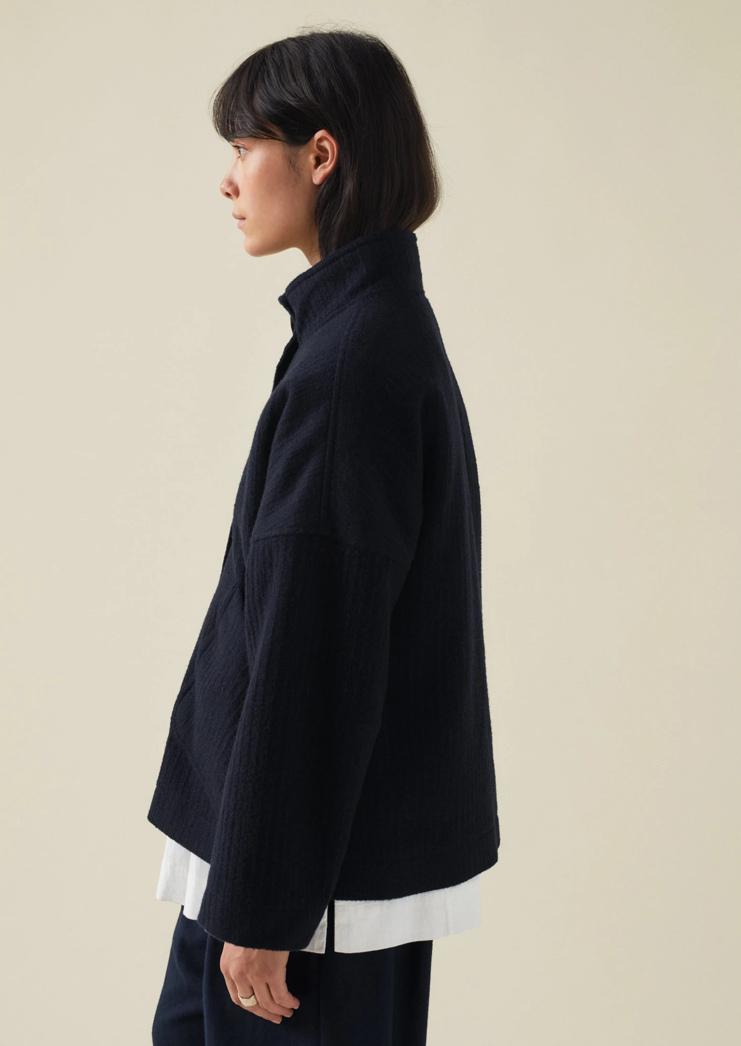 Short A Line Indigo Coat | Indigo 9 Short A Line Indigo Coat | Indigo - Image 7