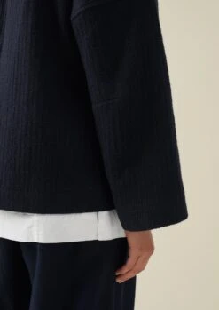 Short A Line Indigo Coat | Indigo 19 Short A Line Indigo Coat | Indigo -Falke Store WCOTW11 7
