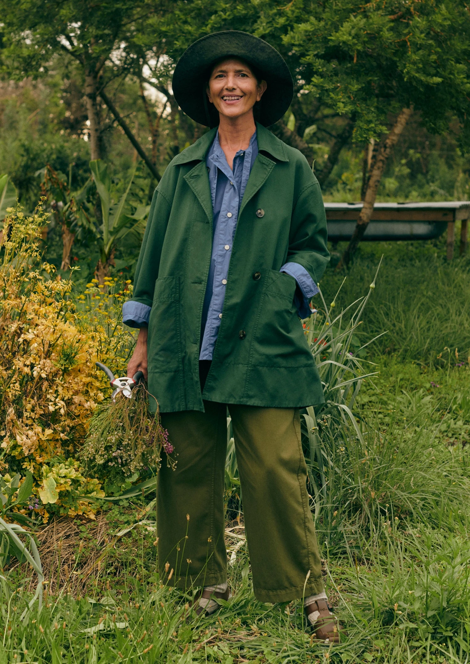 A Line Cotton Linen Canvas Coat | Juniper 4 A Line Cotton Linen Canvas Coat | Juniper - Image 2