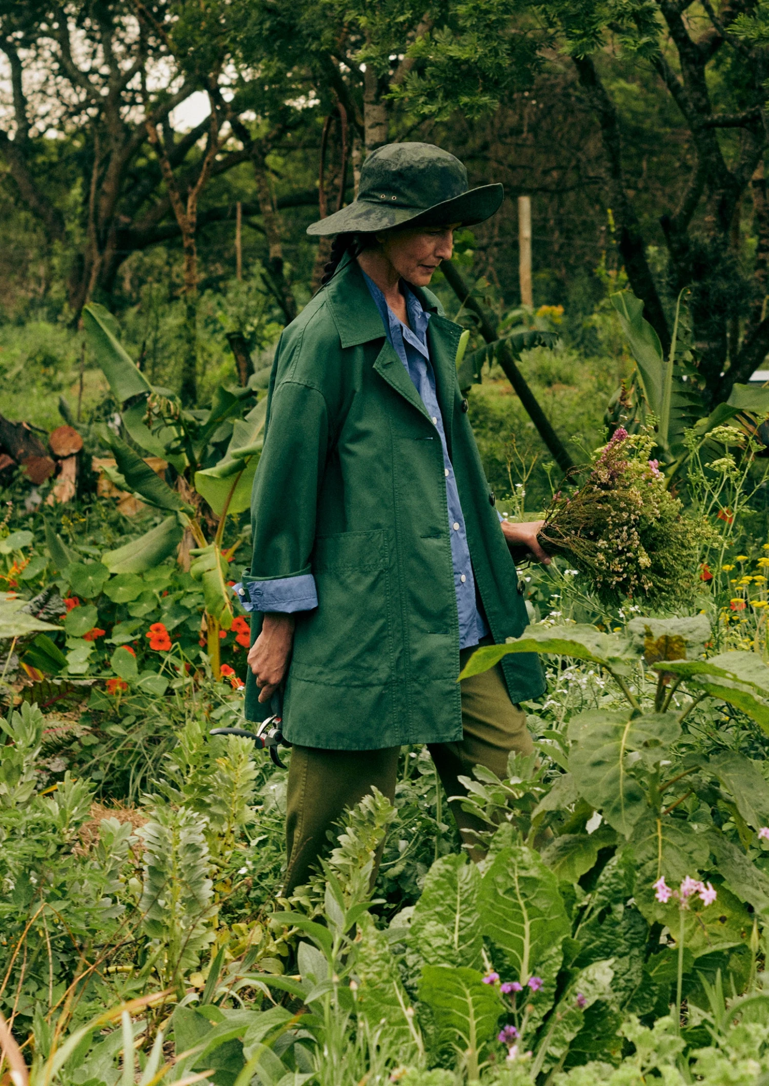 A Line Cotton Linen Canvas Coat | Juniper 5 A Line Cotton Linen Canvas Coat | Juniper - Image 3