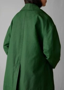 A Line Cotton Linen Canvas Coat | Juniper 16 A Line Cotton Linen Canvas Coat | Juniper -Falke Store WCOUS03 6