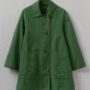 A Line Cotton Linen Canvas Coat | Juniper -Falke Store WCOUS03 juniper 0