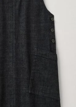A Line Denim Pinafore Dress | Indigo -Falke Store WDRTW03 6
