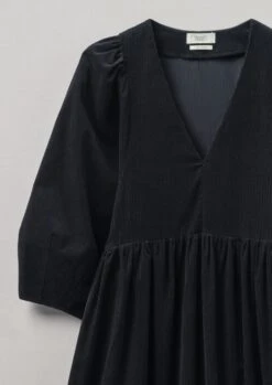 Maya Organic Cotton Needlecord Dress | Blue Slate -Falke Store WDRTW08 9