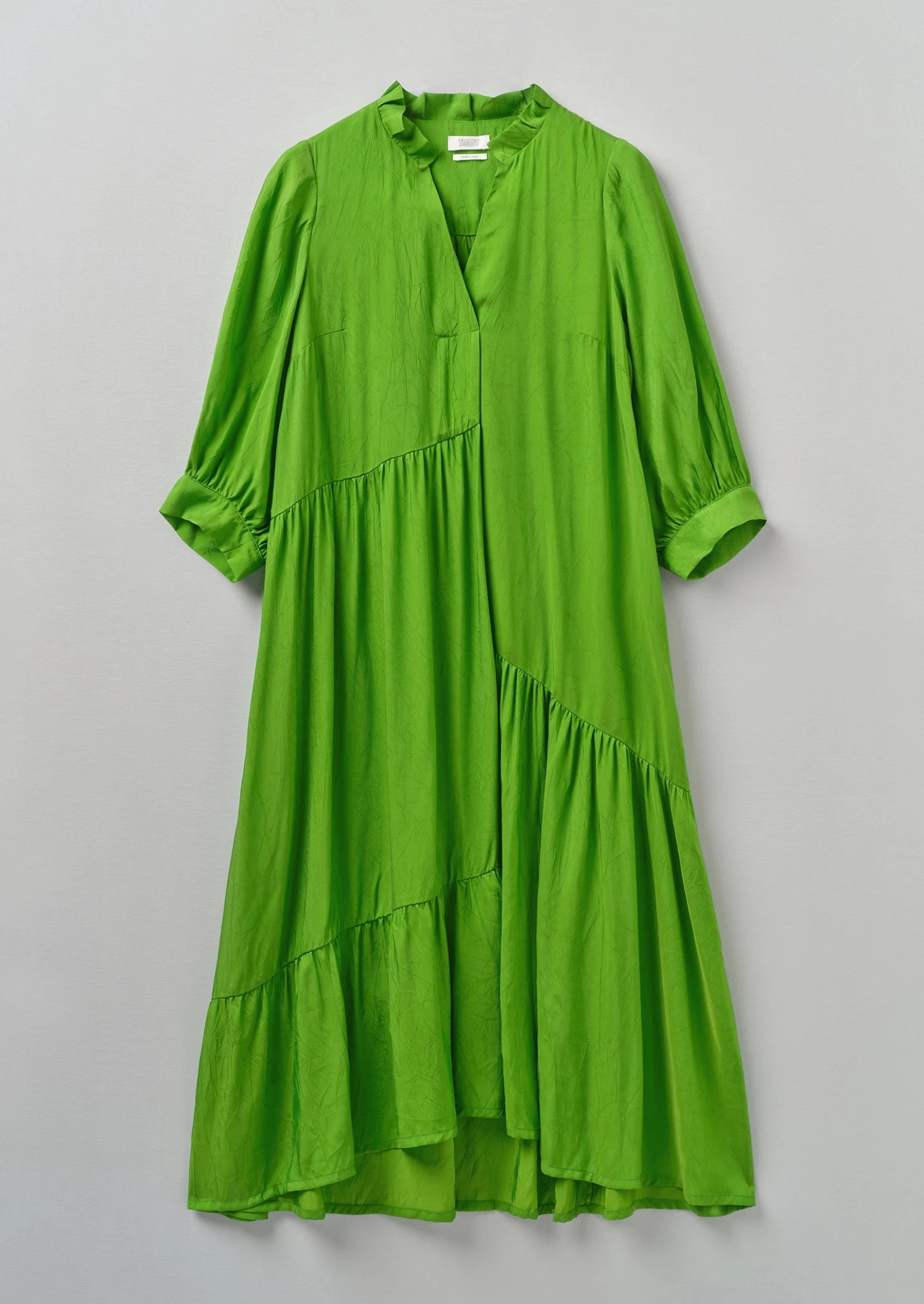 Tiered Crinkle Twill Dress | Spruce 3 Tiered Crinkle Twill Dress | Spruce