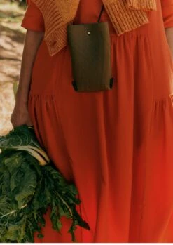 Tiered Twill Shirt Dress | Nasturtium -Falke Store WDRUS05 3