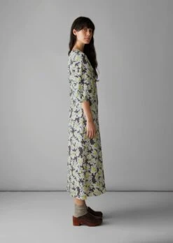 Rounded Sleeve Painted Daisy Dress | Billi Flower Yellow -Falke Store WDRUS12 5 51741e01 c782 493b b851 d8c36fde2ff5